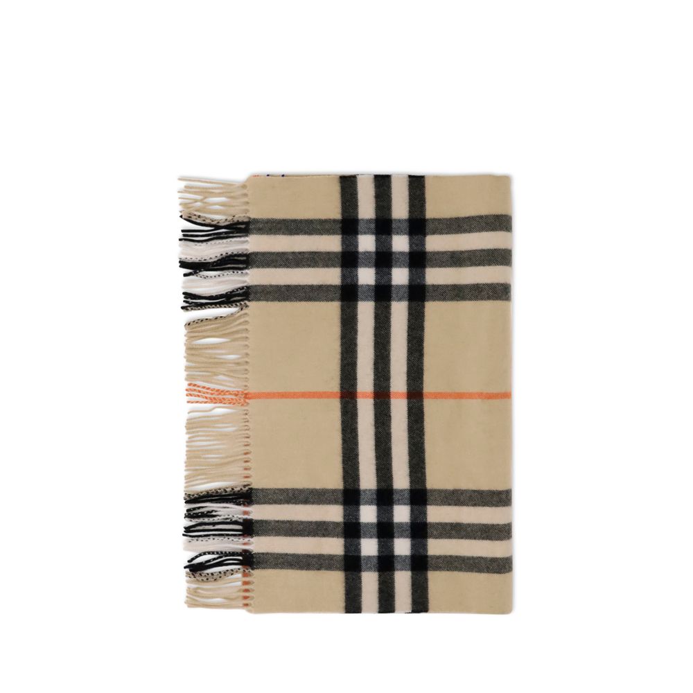 Burberry Camel Check Cashmere Scarf