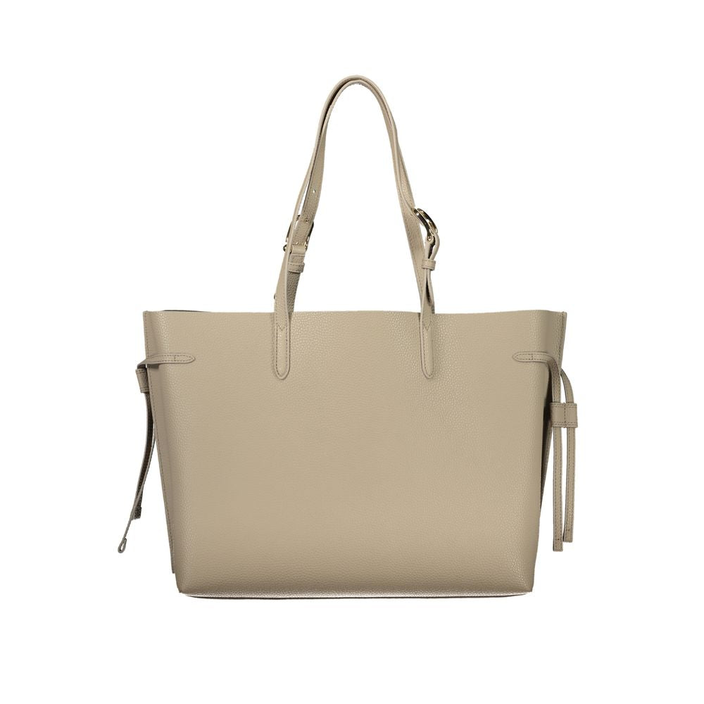 Furla Ava Leather Shoulder Bag — Beige
