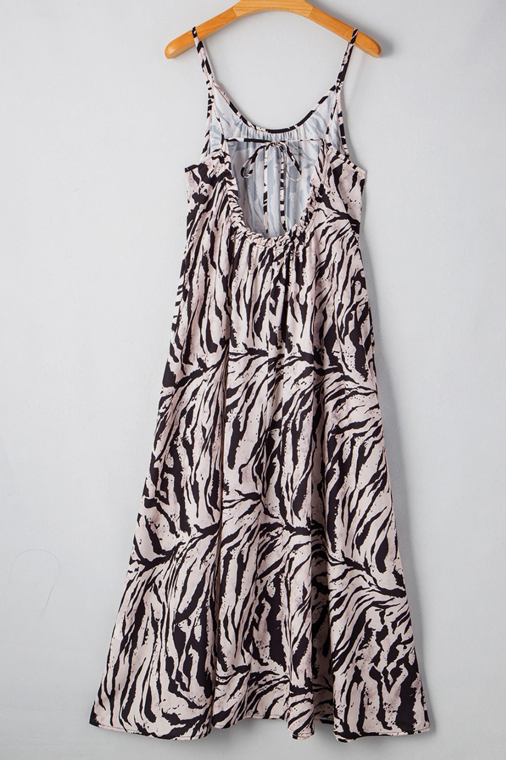 Abstract Print Tie Back Maxi Cami Dress - Oh she Rose