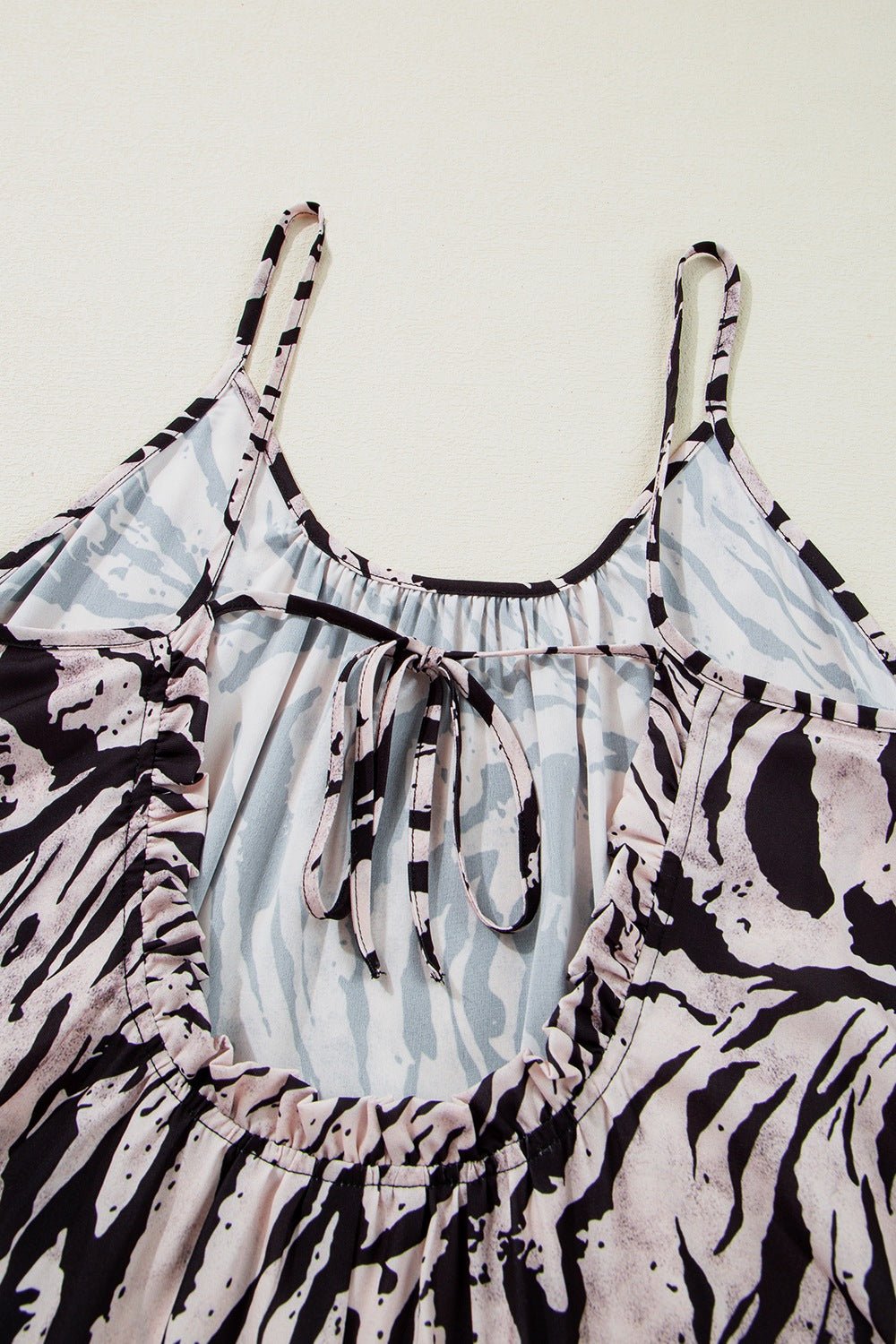 Abstract Print Tie Back Maxi Cami Dress - Oh she Rose