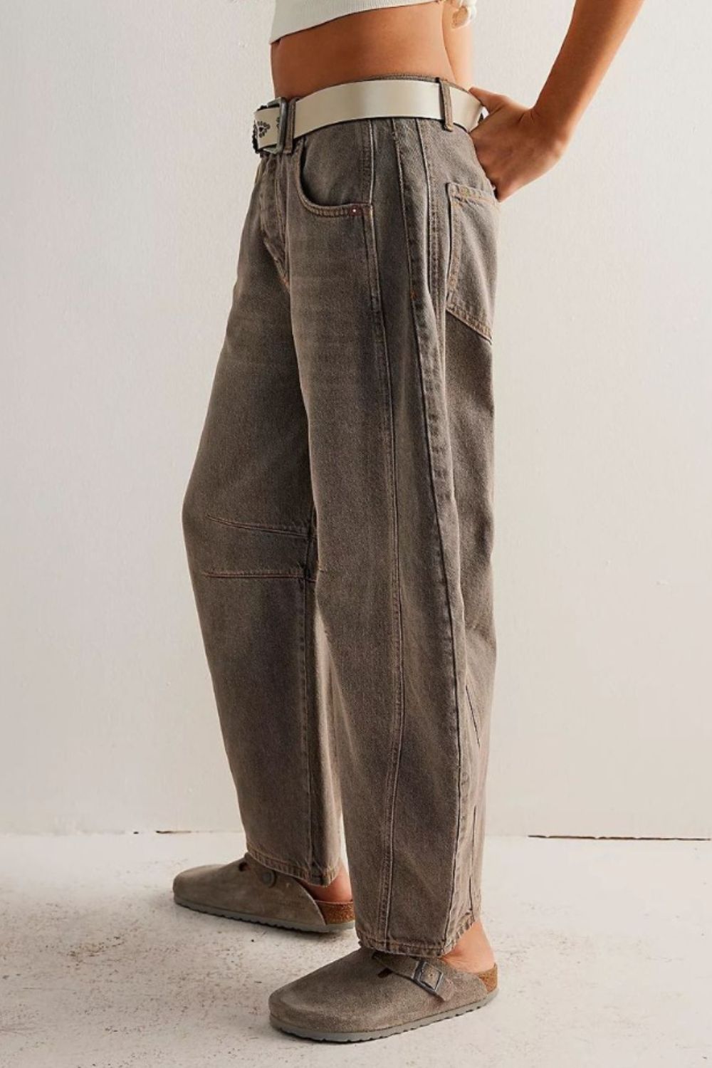 Barrel Leg Jeans - Oh she Rose