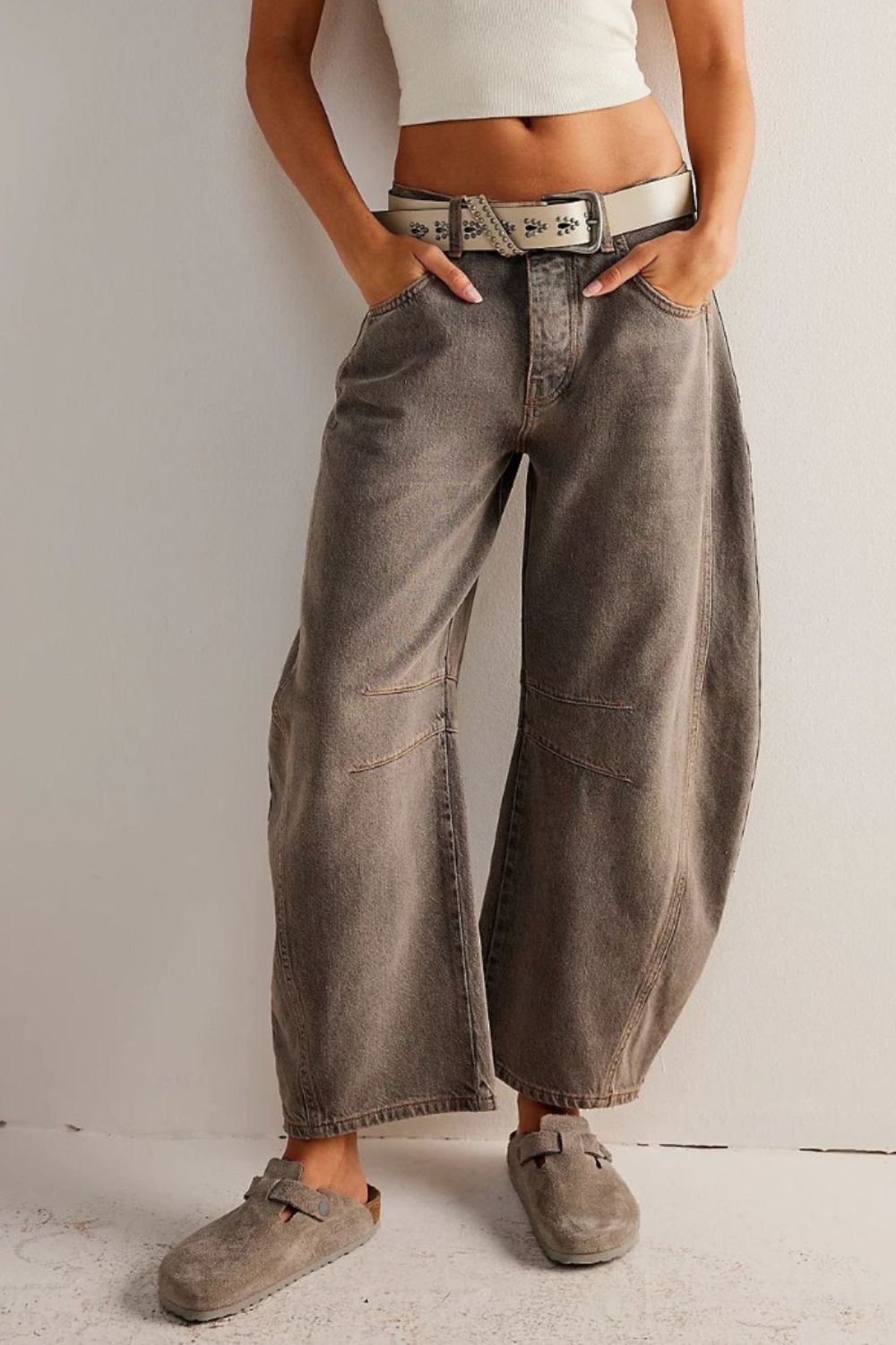 Barrel Leg Jeans - Oh she Rose