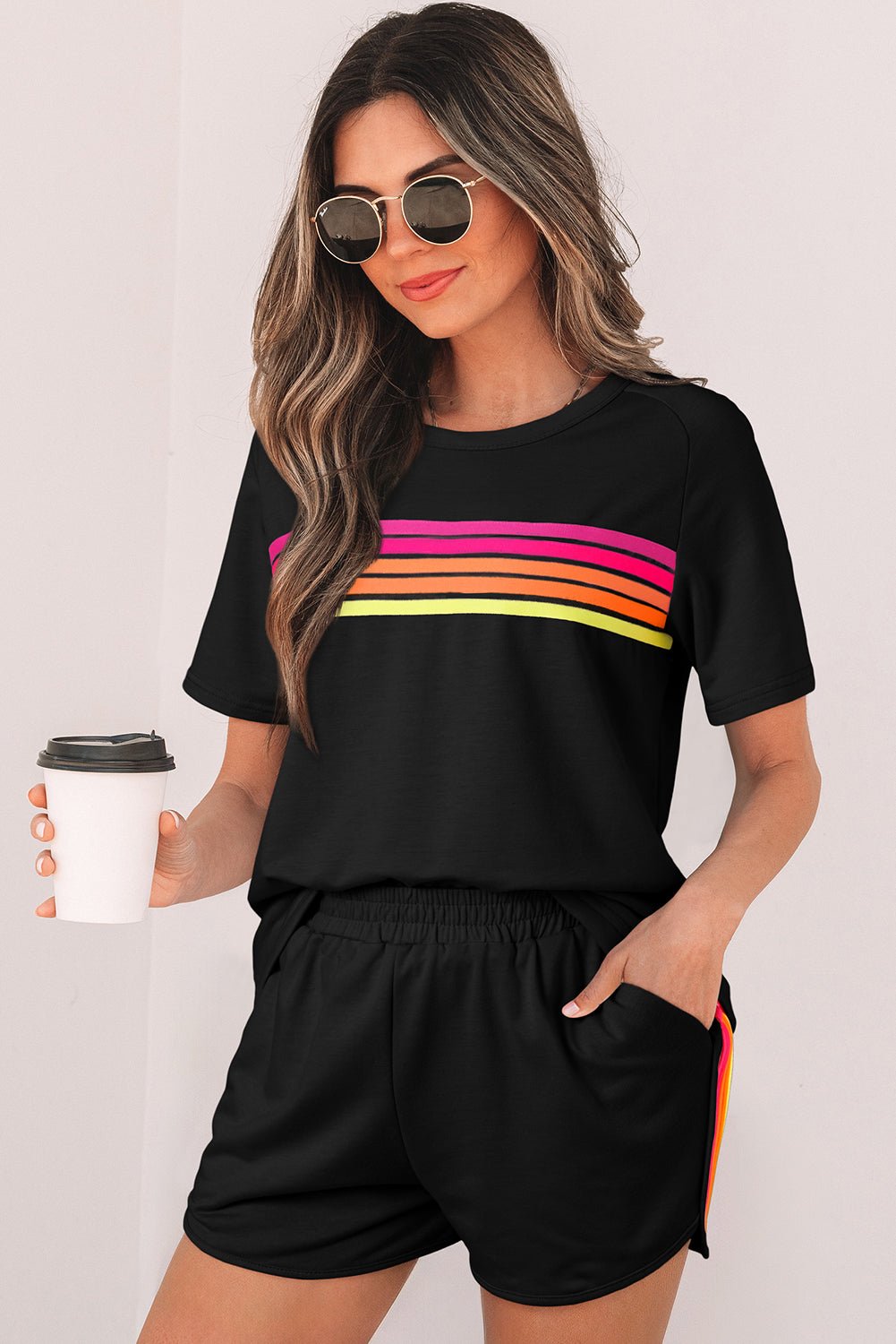 Bonbon Striped Tee - Oh she Rose
