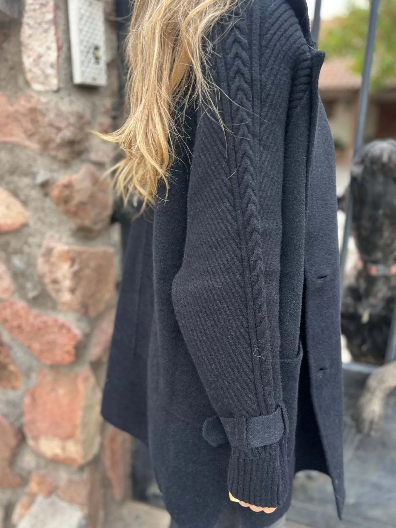 Buckle Down Double Breasted Coat - Oh she Rose