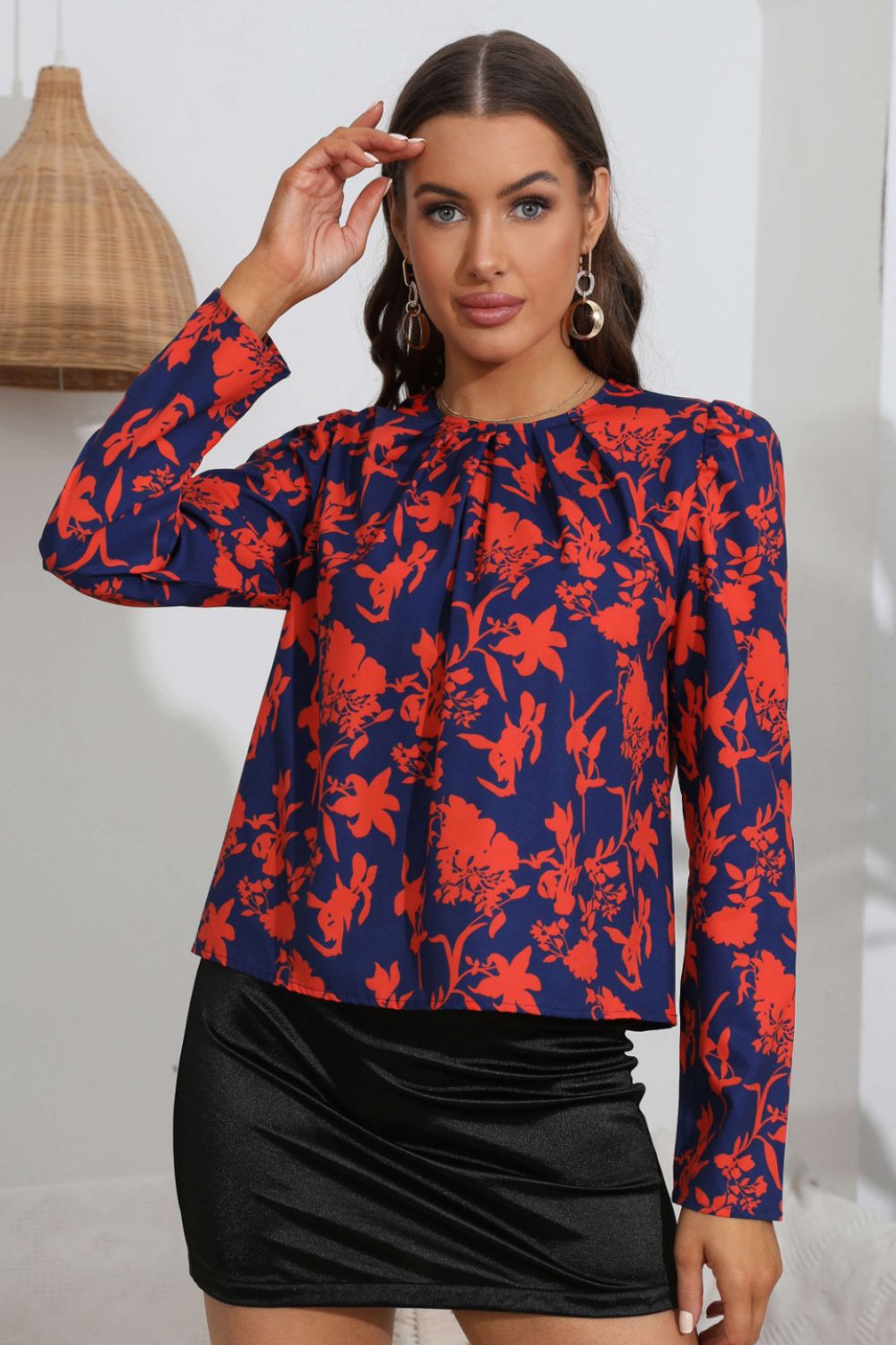 Darling Diva Puff Sleeve Blouse - Oh she Rose