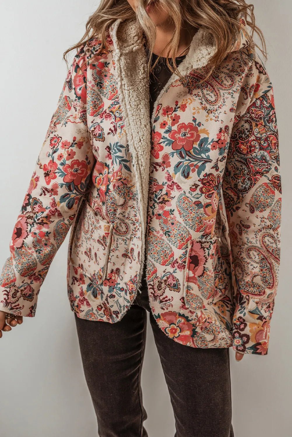 Fall into Floral Hooded Jacket - Oh she Rose