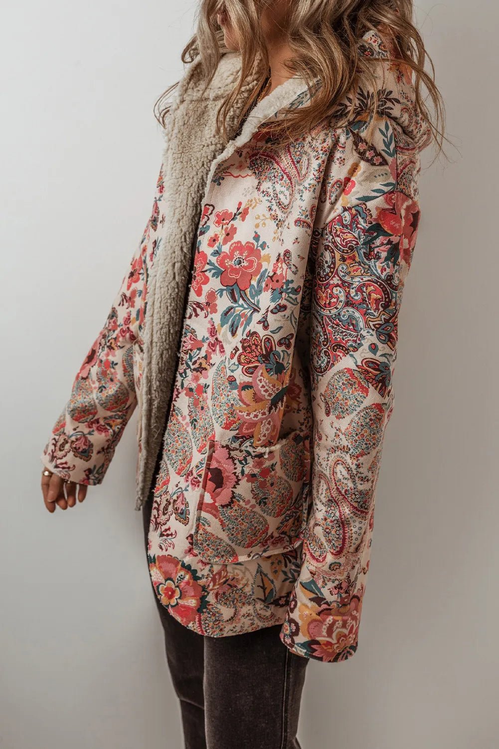Fall into Floral Hooded Jacket - Oh she Rose