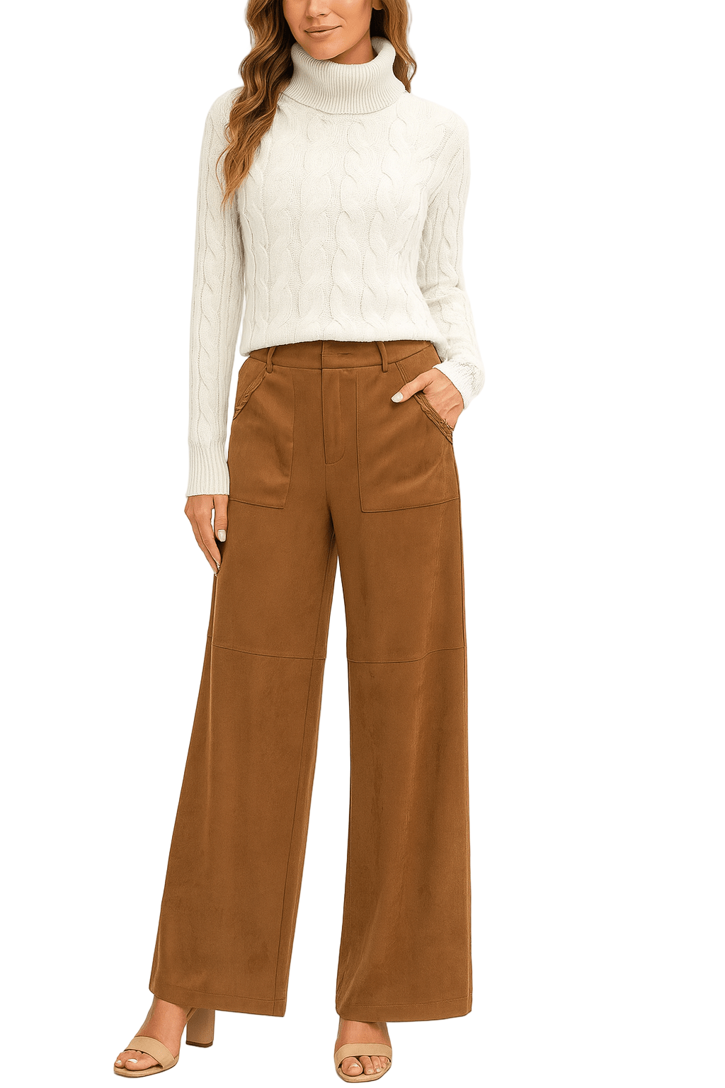 Falling For You High - Waisted Wide Leg Pants - Oh she Rose