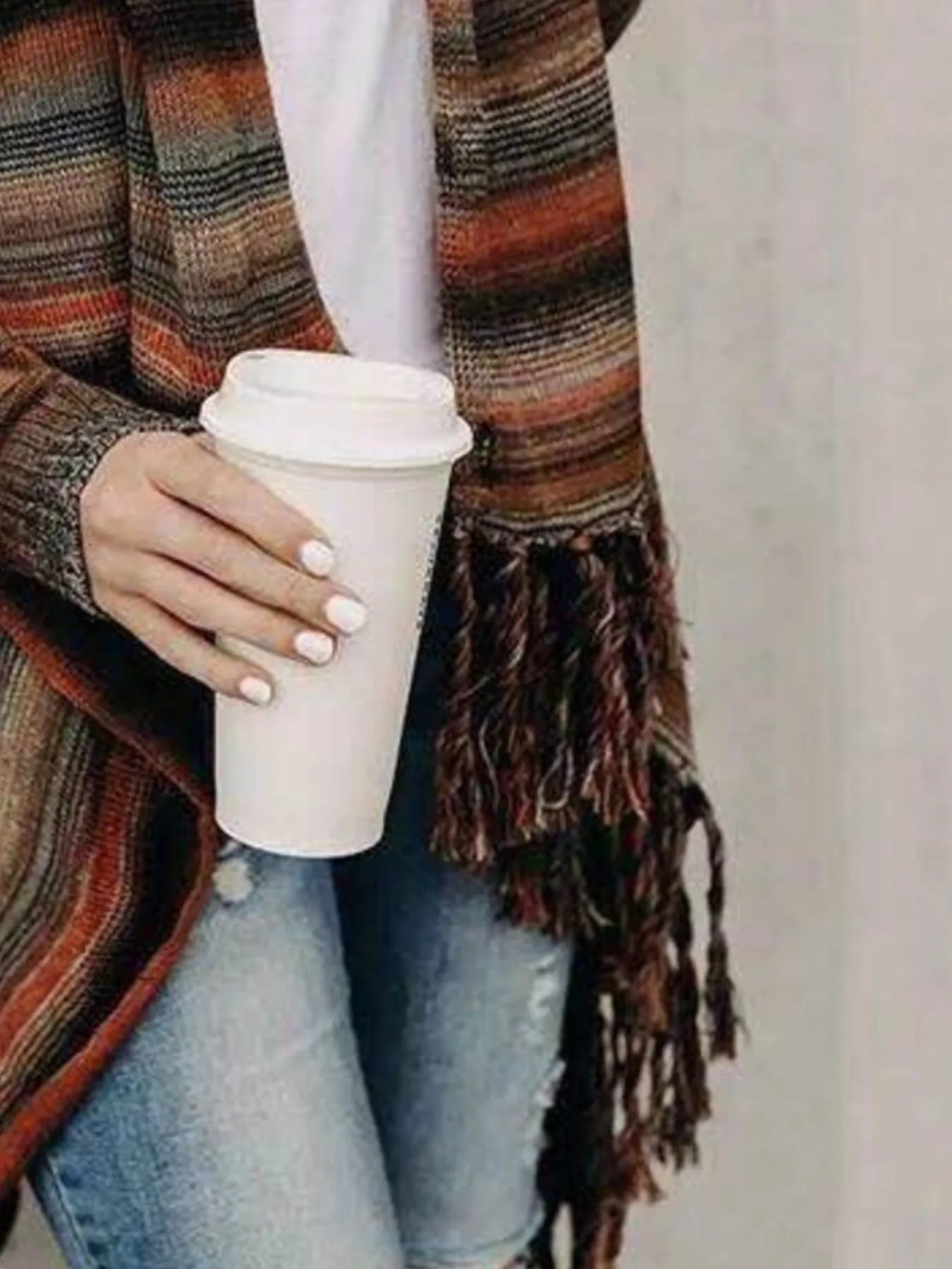 Feeling Fringy Asymmetrical Cardigan - Oh she Rose
