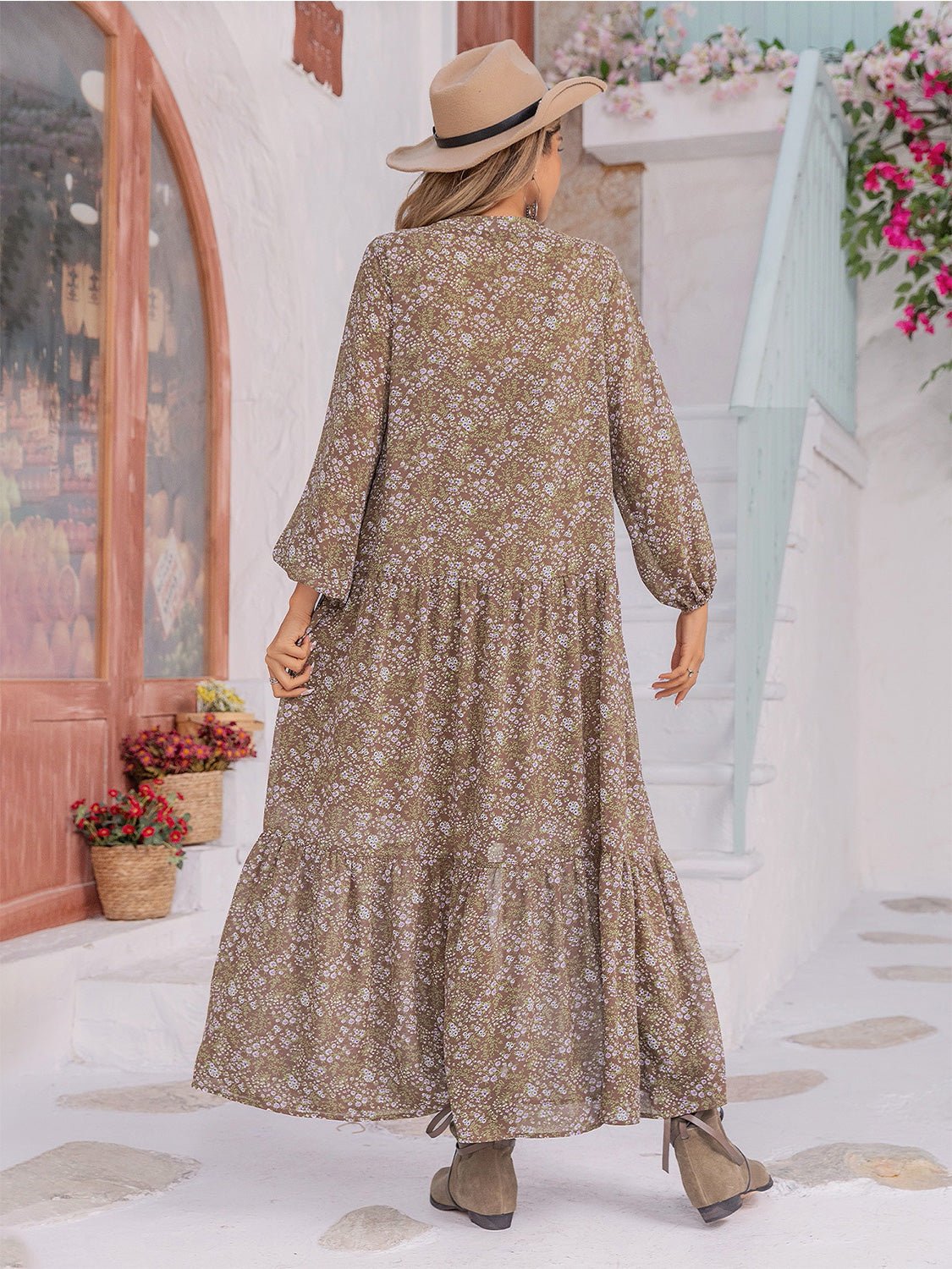Floral Tiered Dress - Oh she Rose
