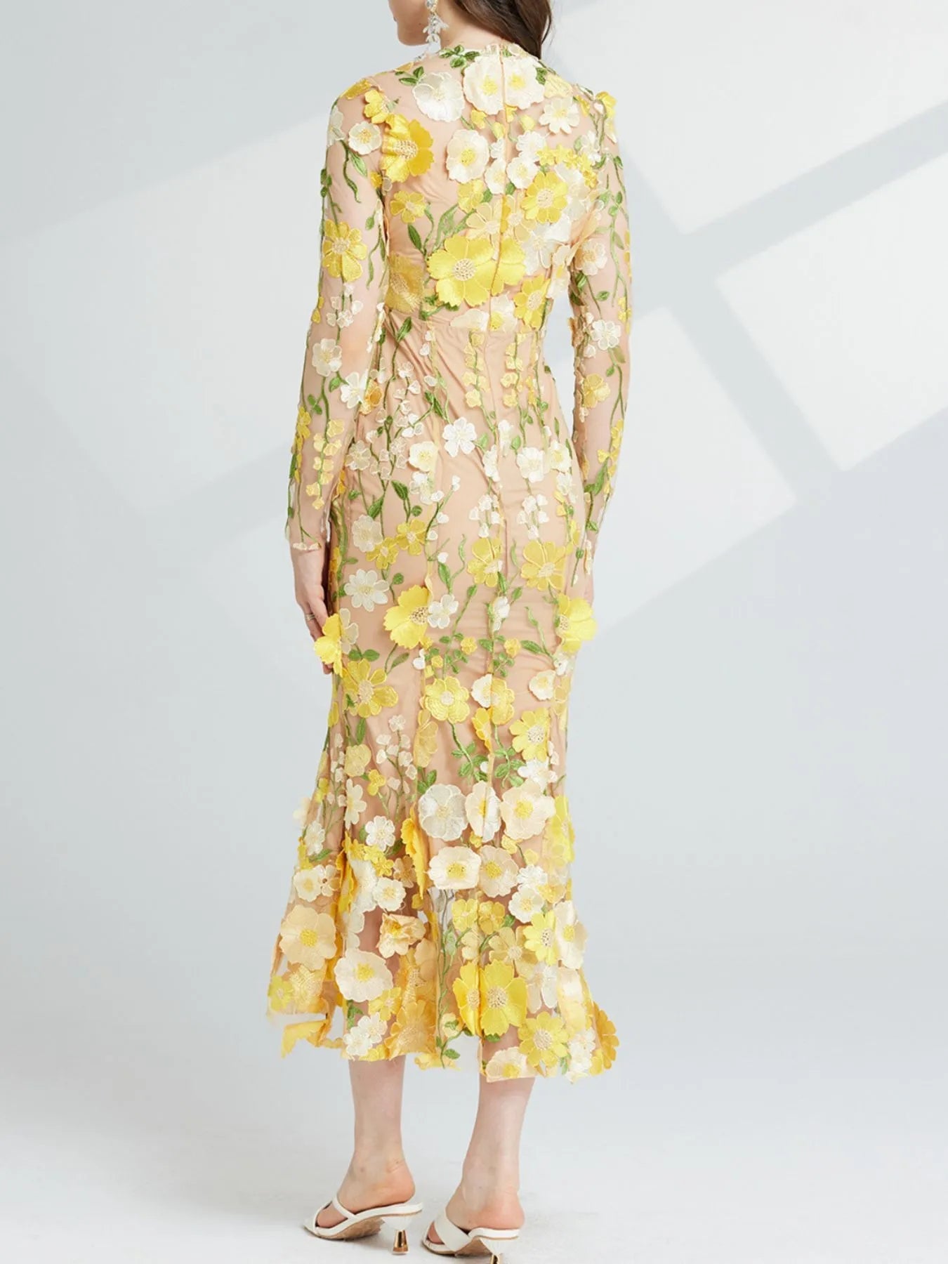 Floral Whimsy Midi Dress - Oh she Rose