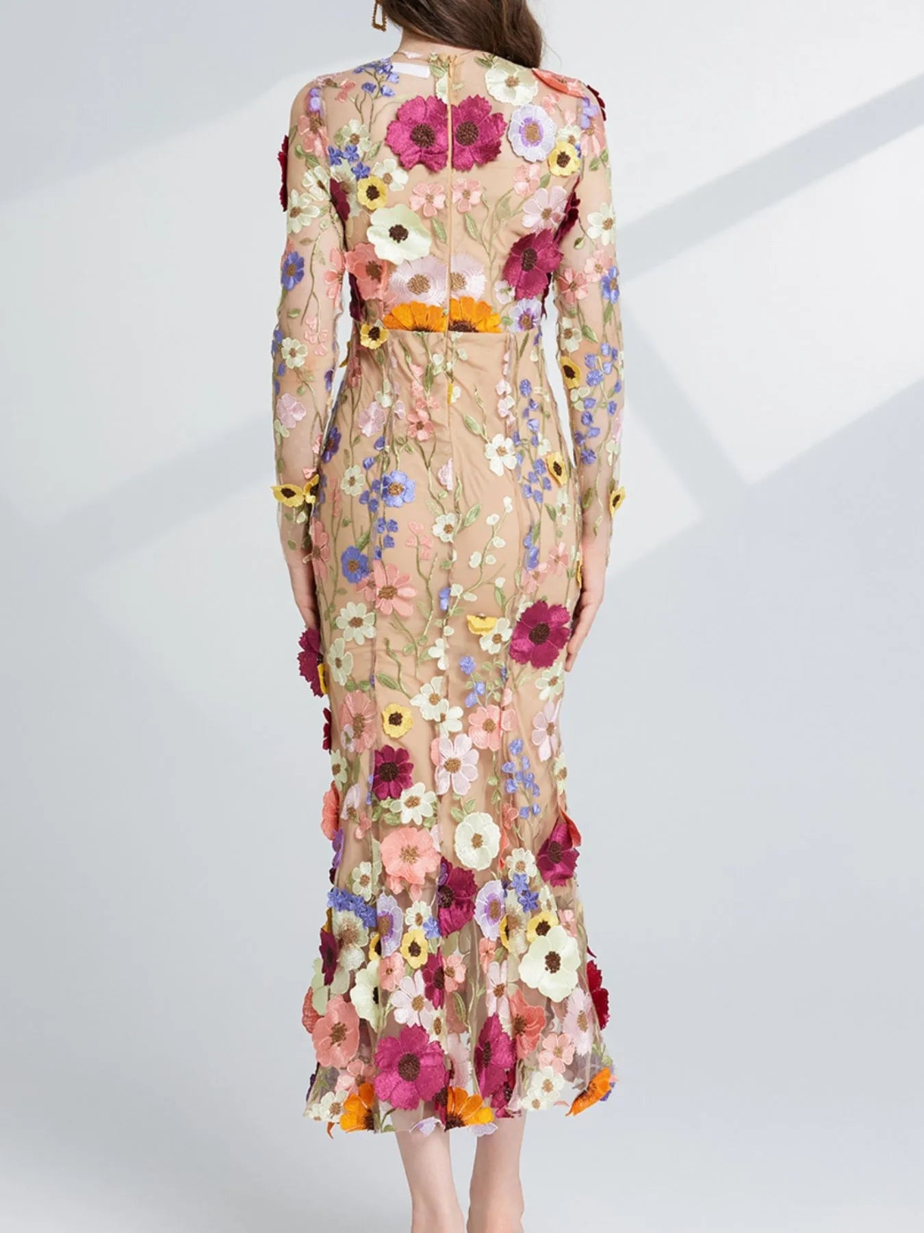 Floral Whimsy Midi Dress - Oh she Rose