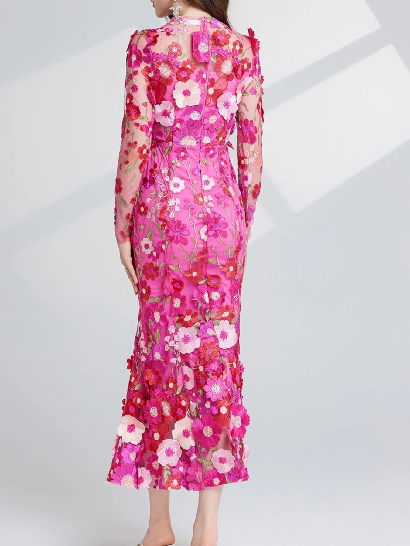 Floral Whimsy Midi Dress - Oh she Rose