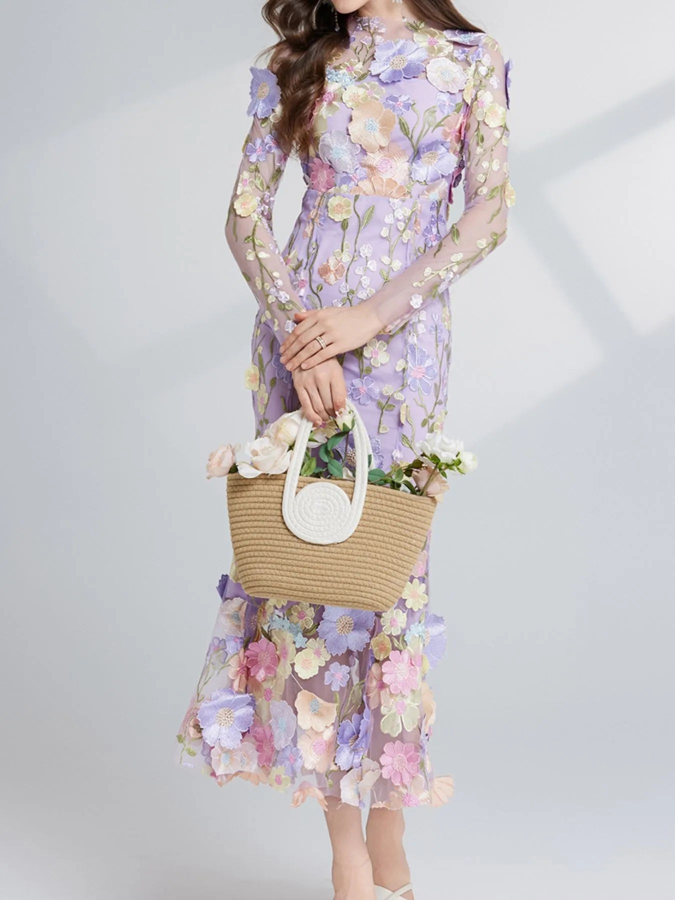 Floral Whimsy Midi Dress - Oh she Rose