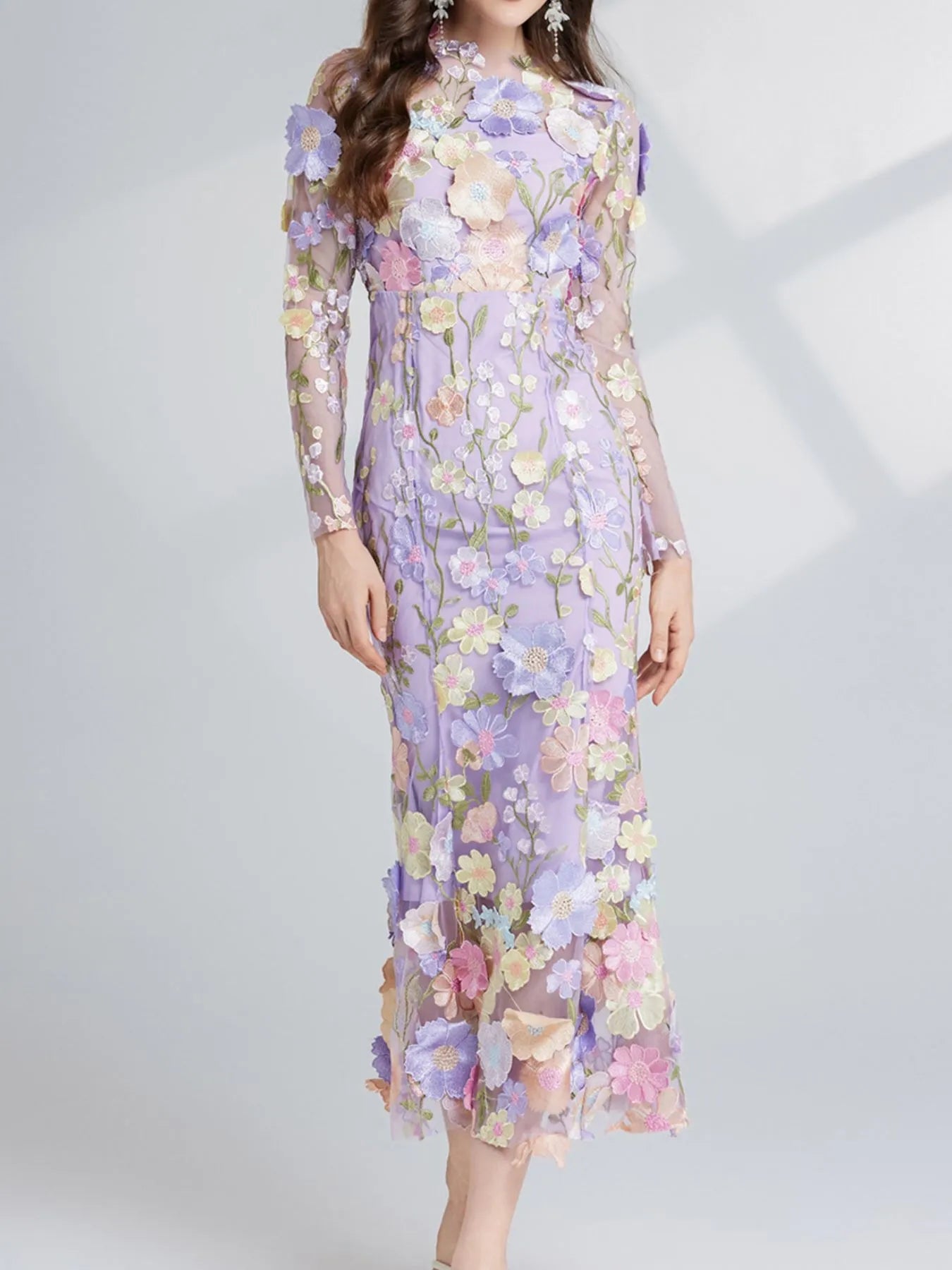 Floral Whimsy Midi Dress - Oh she Rose