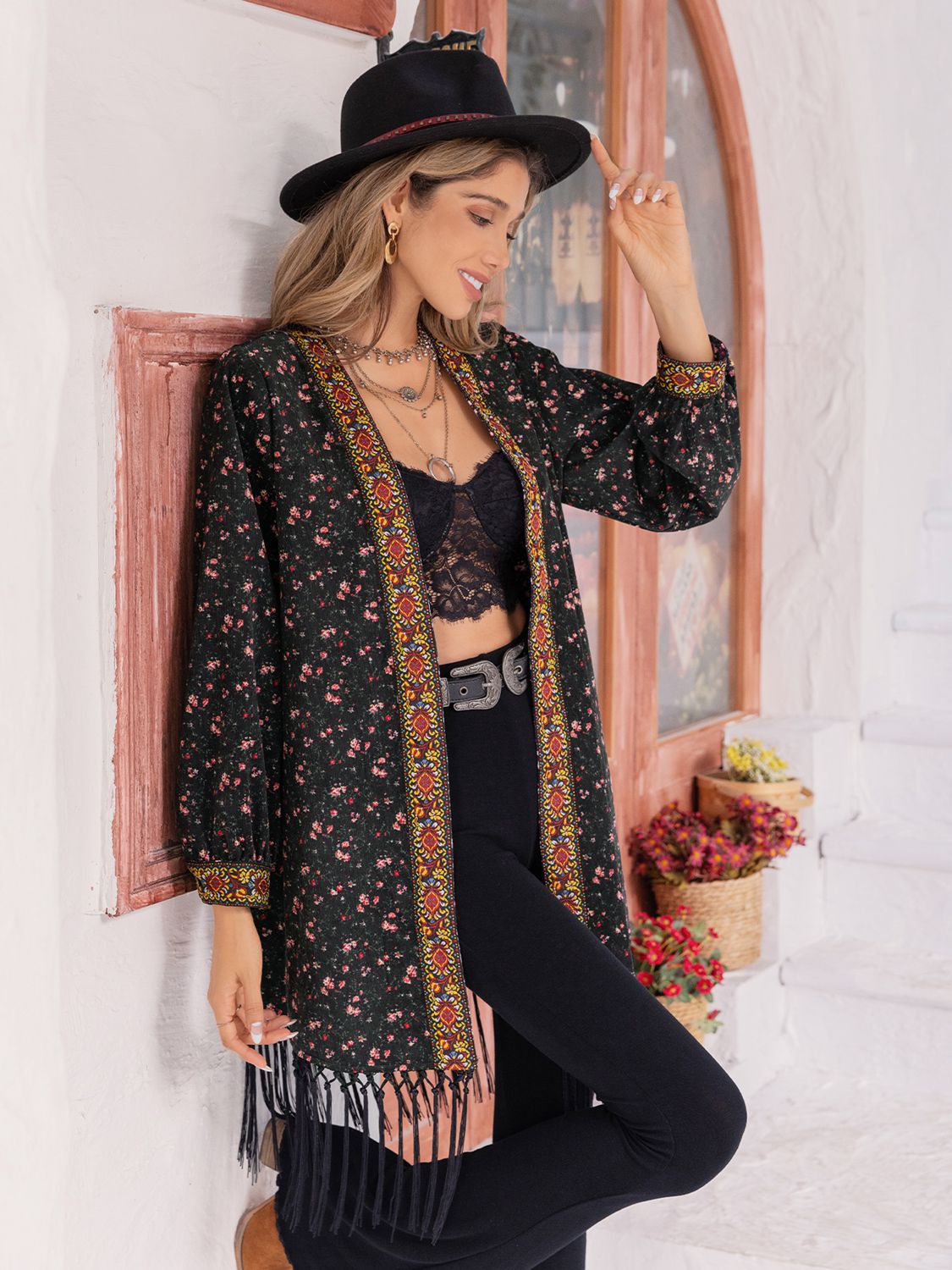 Fringe and Flare Cardigan - Oh she Rose