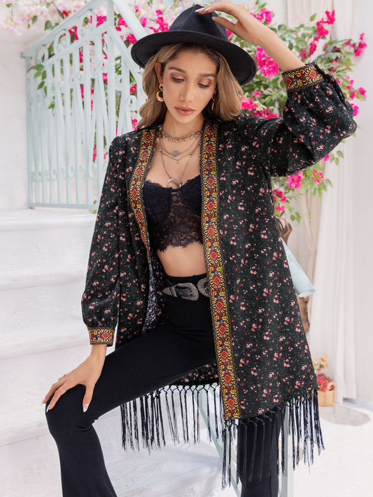 Fringe and Flare Cardigan - Oh she Rose