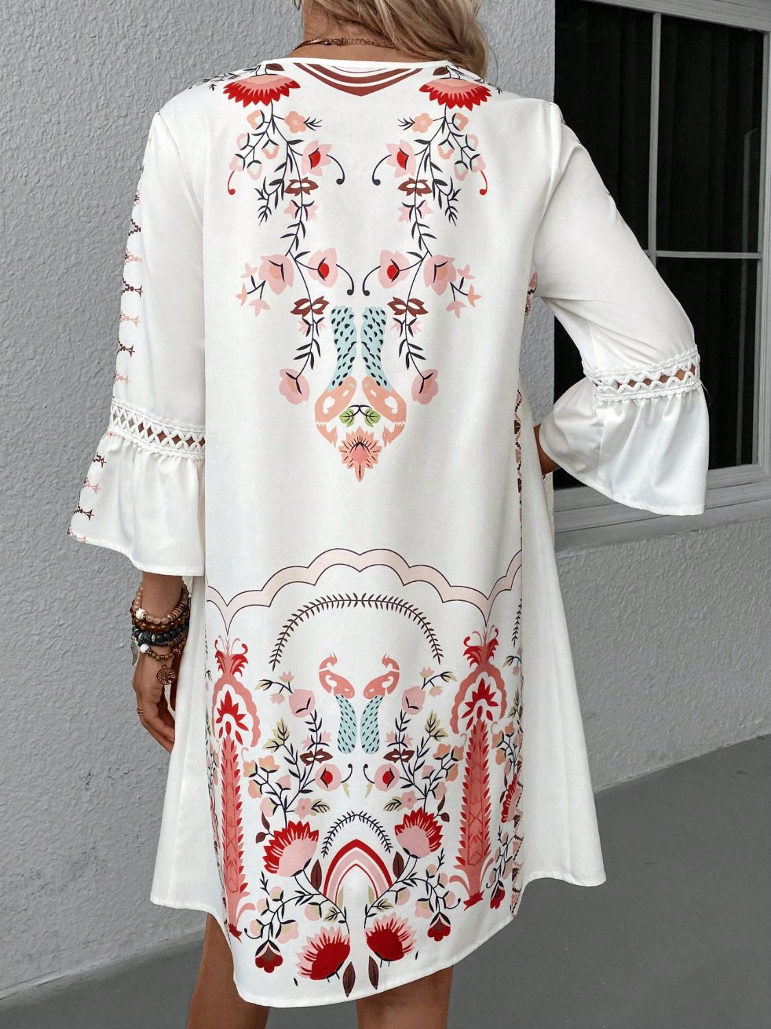 Garden Party Three - Quarter Sleeve Dress - Oh she Rose