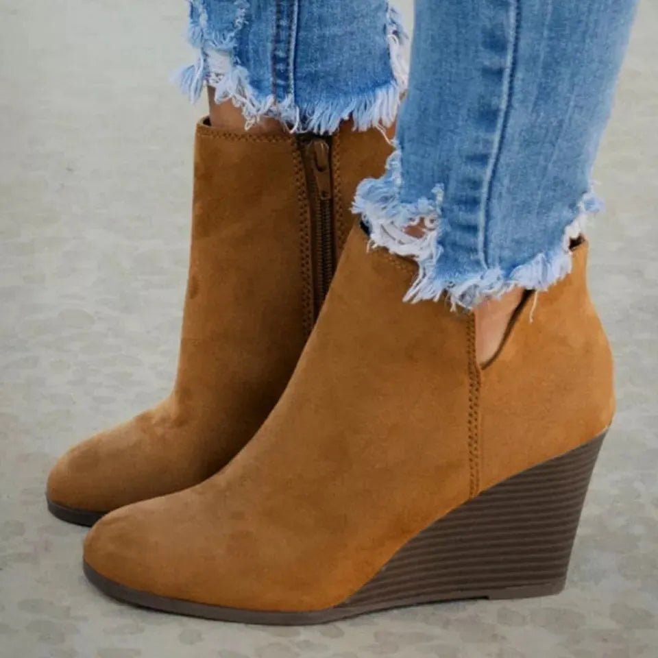 High Heel Ankle Boots with Side Zip - Oh she Rose