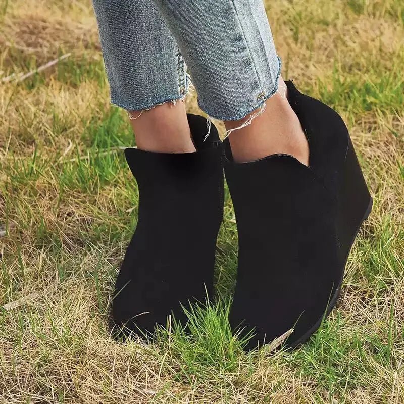 High Heel Ankle Boots with Side Zip - Oh she Rose