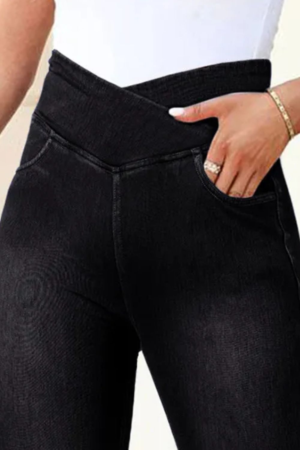 High Waist Skinny Jeans - Oh she Rose
