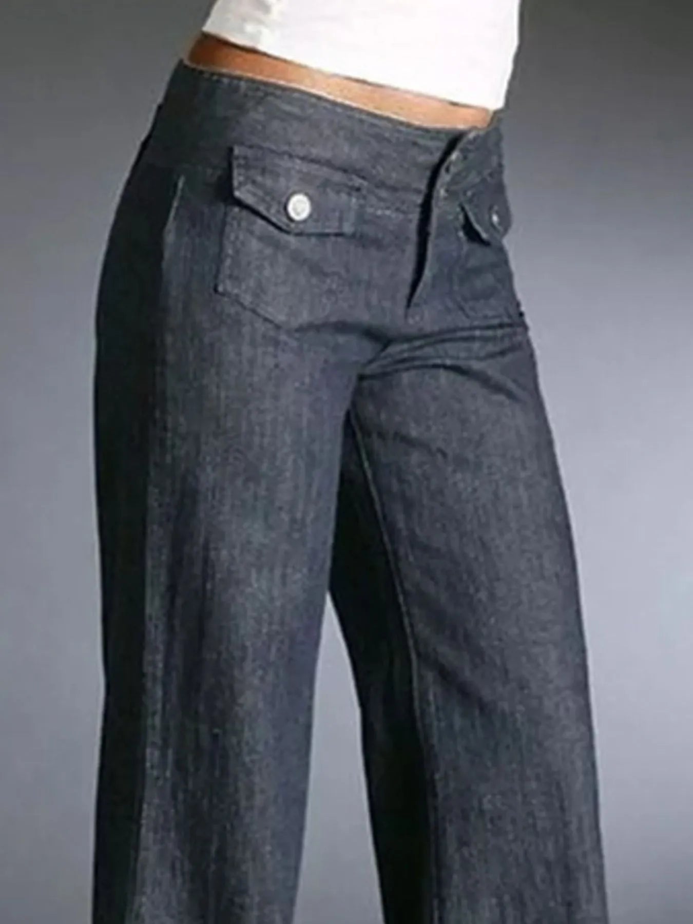 High - Waisted Wide - Leg Wash Jeans - Oh she Rose