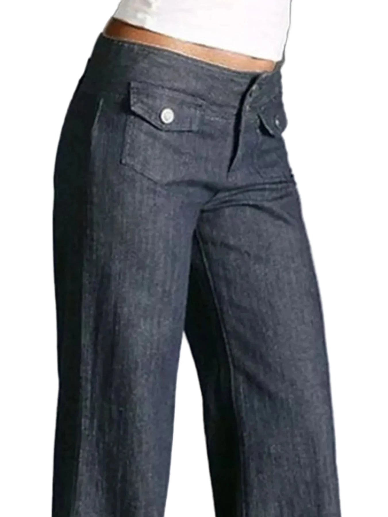 High - Waisted Wide - Leg Wash Jeans - Oh she Rose