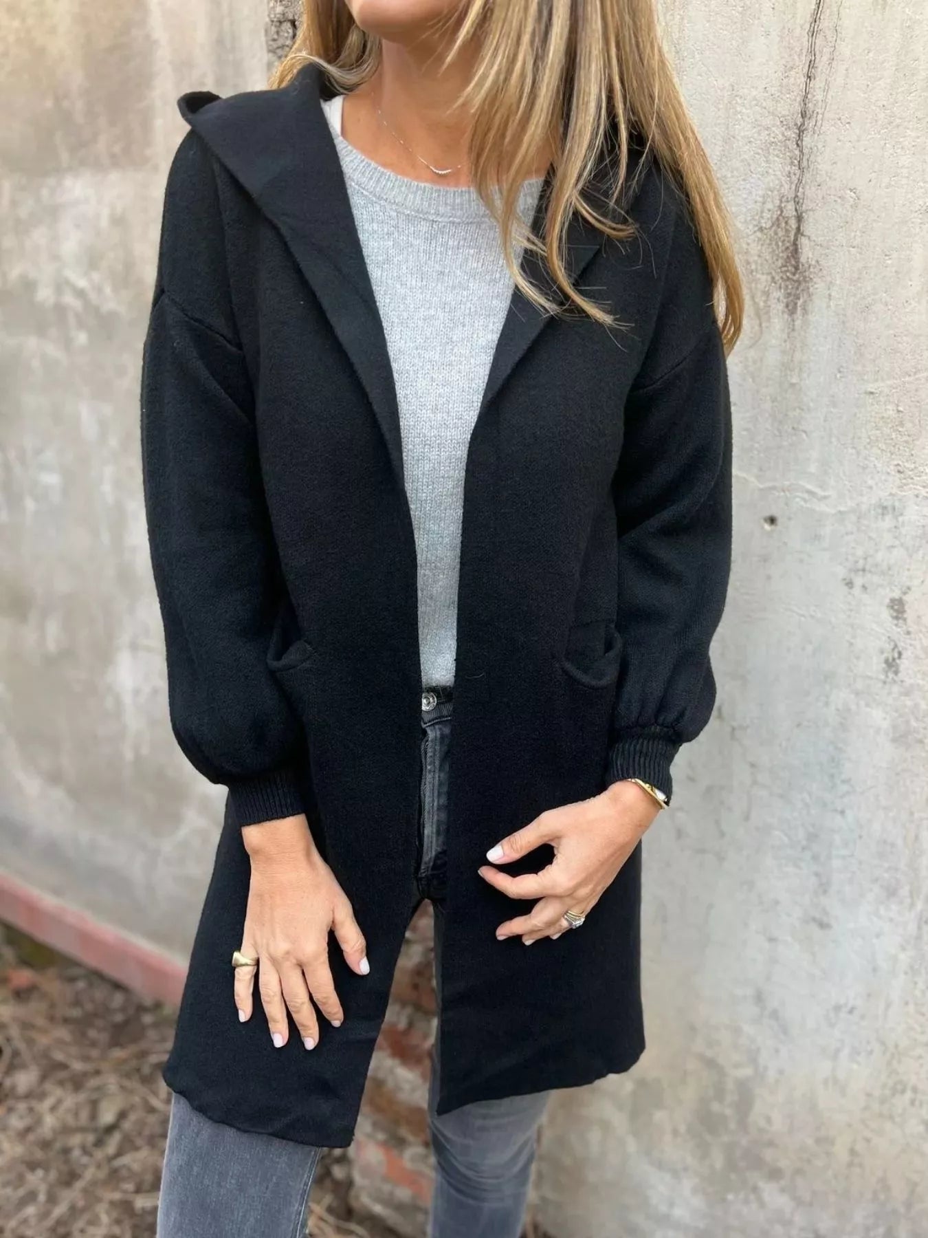 Hooded Cardigan - Oh she Rose