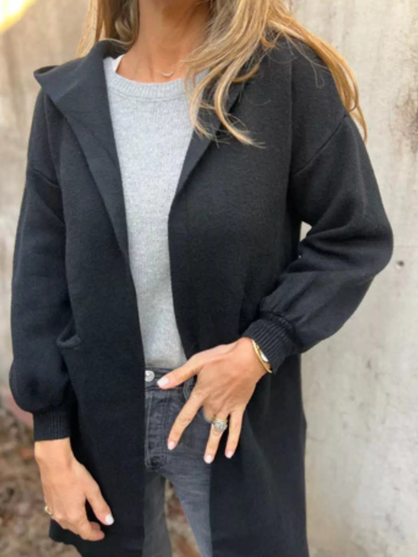 Hooded Cardigan - Oh she Rose