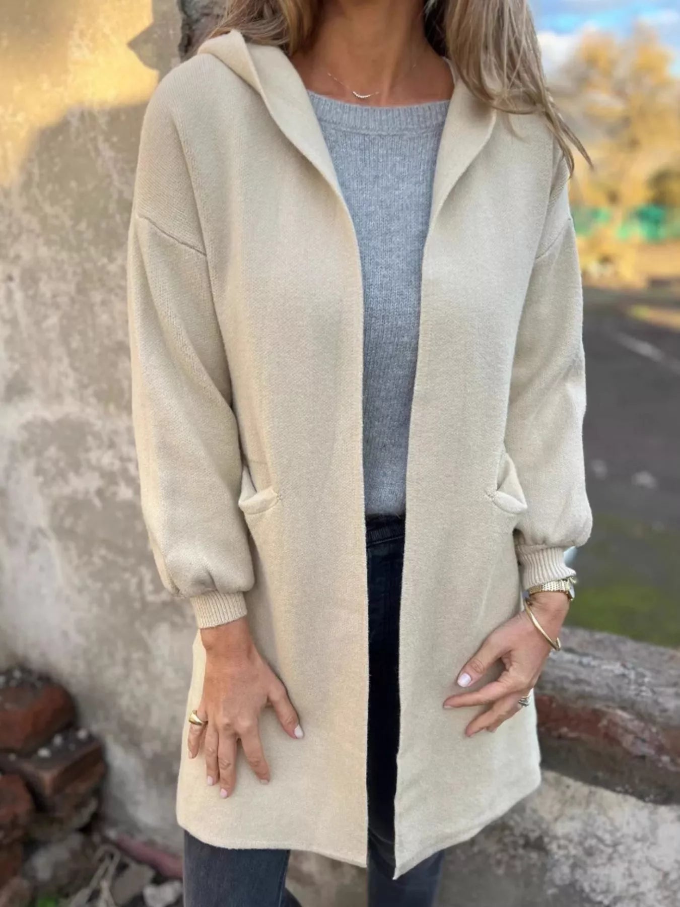 Hooded Cardigan - Oh she Rose