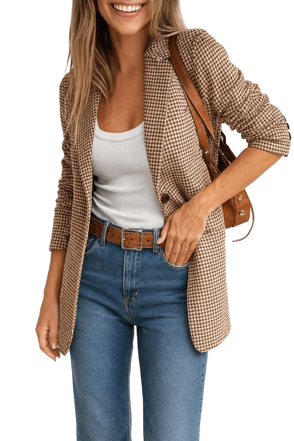 Houndstooth Blazer - Oh she Rose