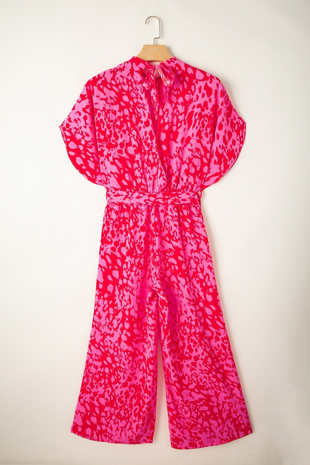 Leopard Belted Wide Leg Jumpsuit - Oh she Rose