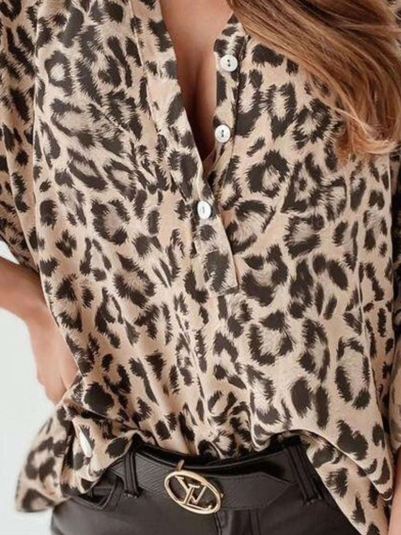 Leopard Print Blouse - Oh she Rose