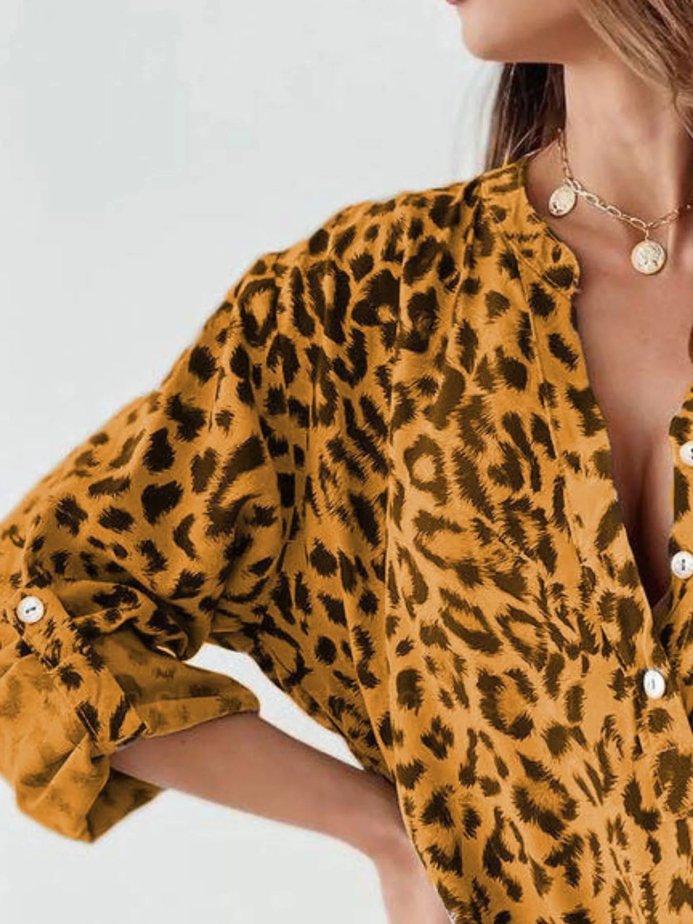 Leopard Print Blouse - Oh she Rose