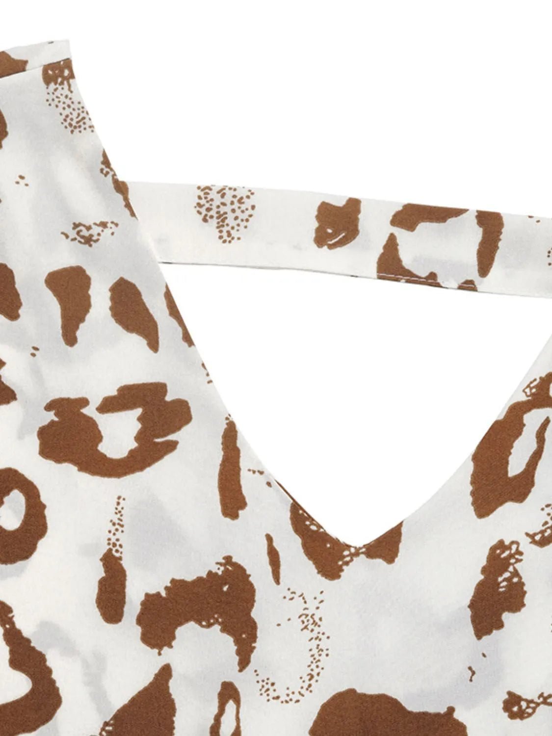 Leopard V - Neck Half Sleeve Blouse - Oh she Rose