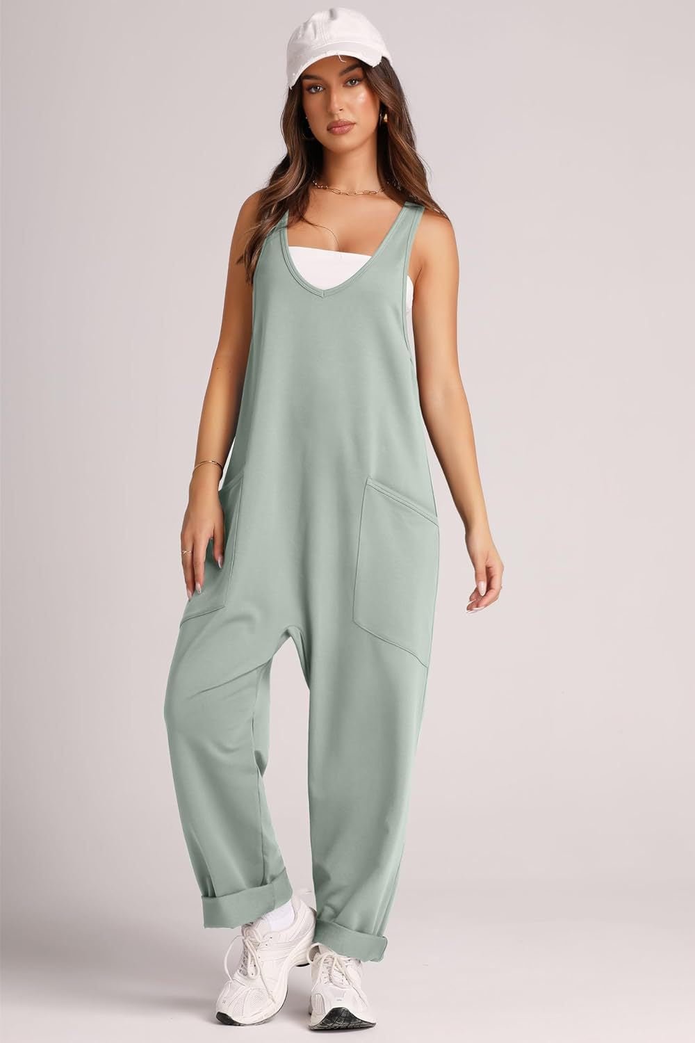 Lovelet V - Neck Wide Strap Overalls - Oh she Rose