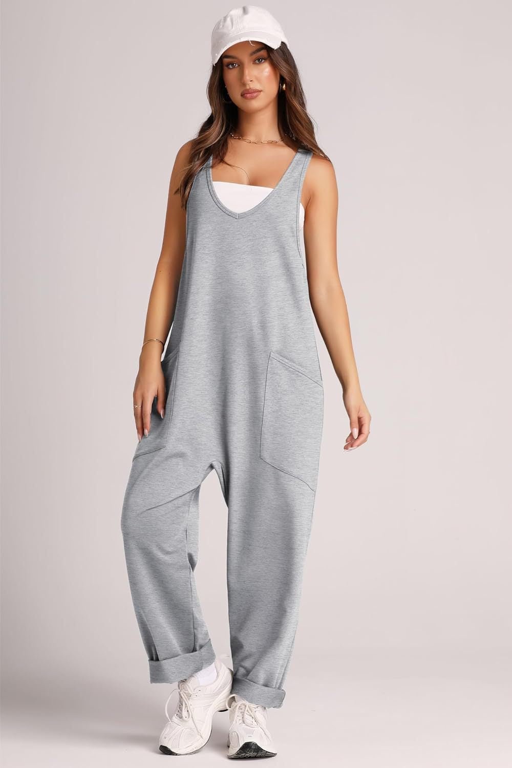 Lovelet V - Neck Wide Strap Overalls - Oh she Rose