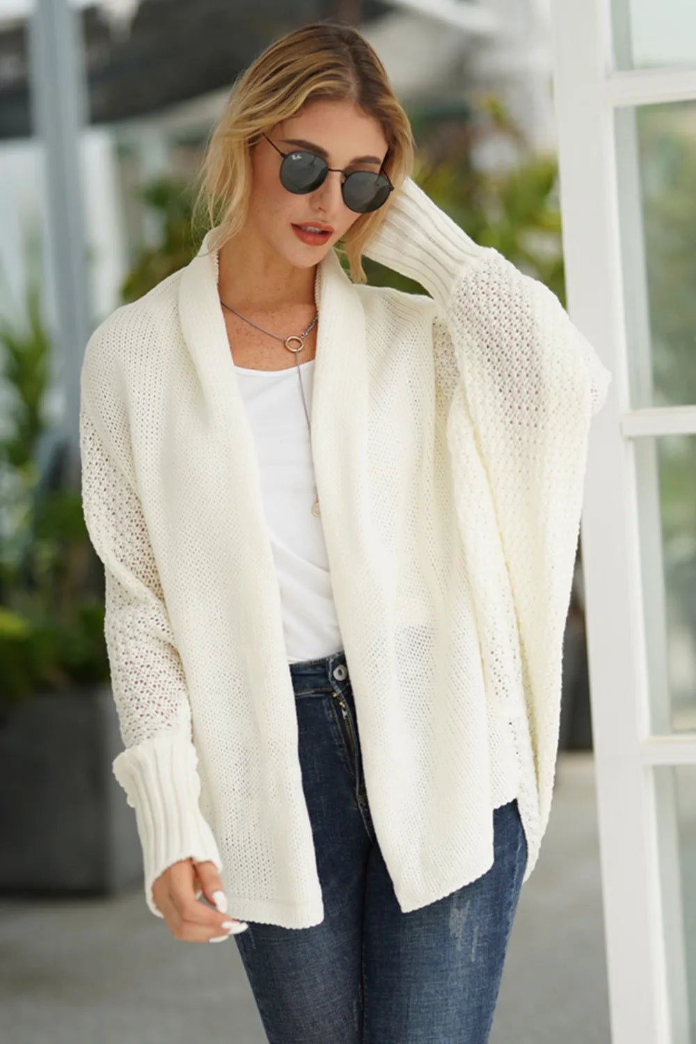 Open Front Batwing Sleeve Cardigan - Oh she Rose