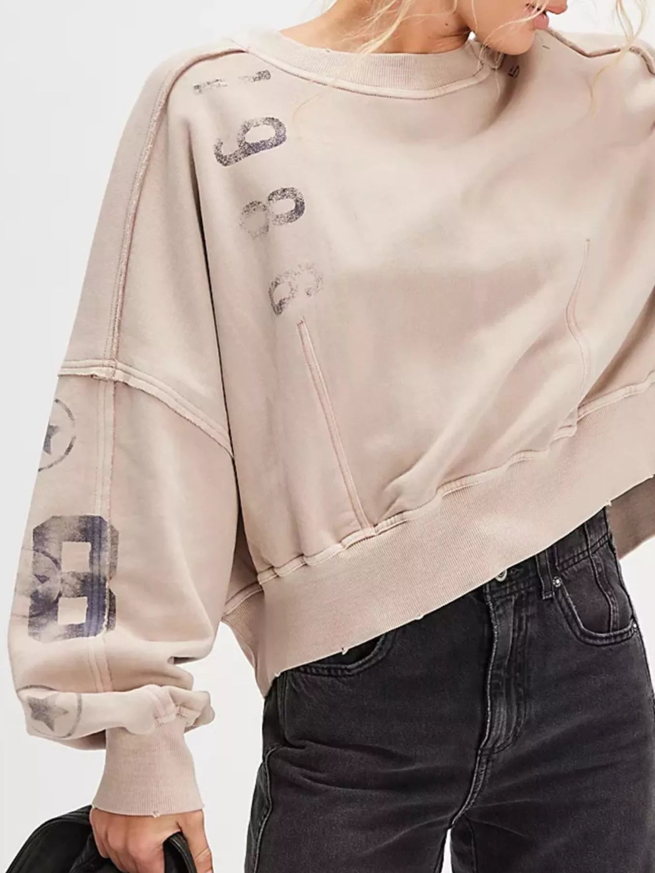 Perfectly Printed Sweatshirt - Oh she Rose