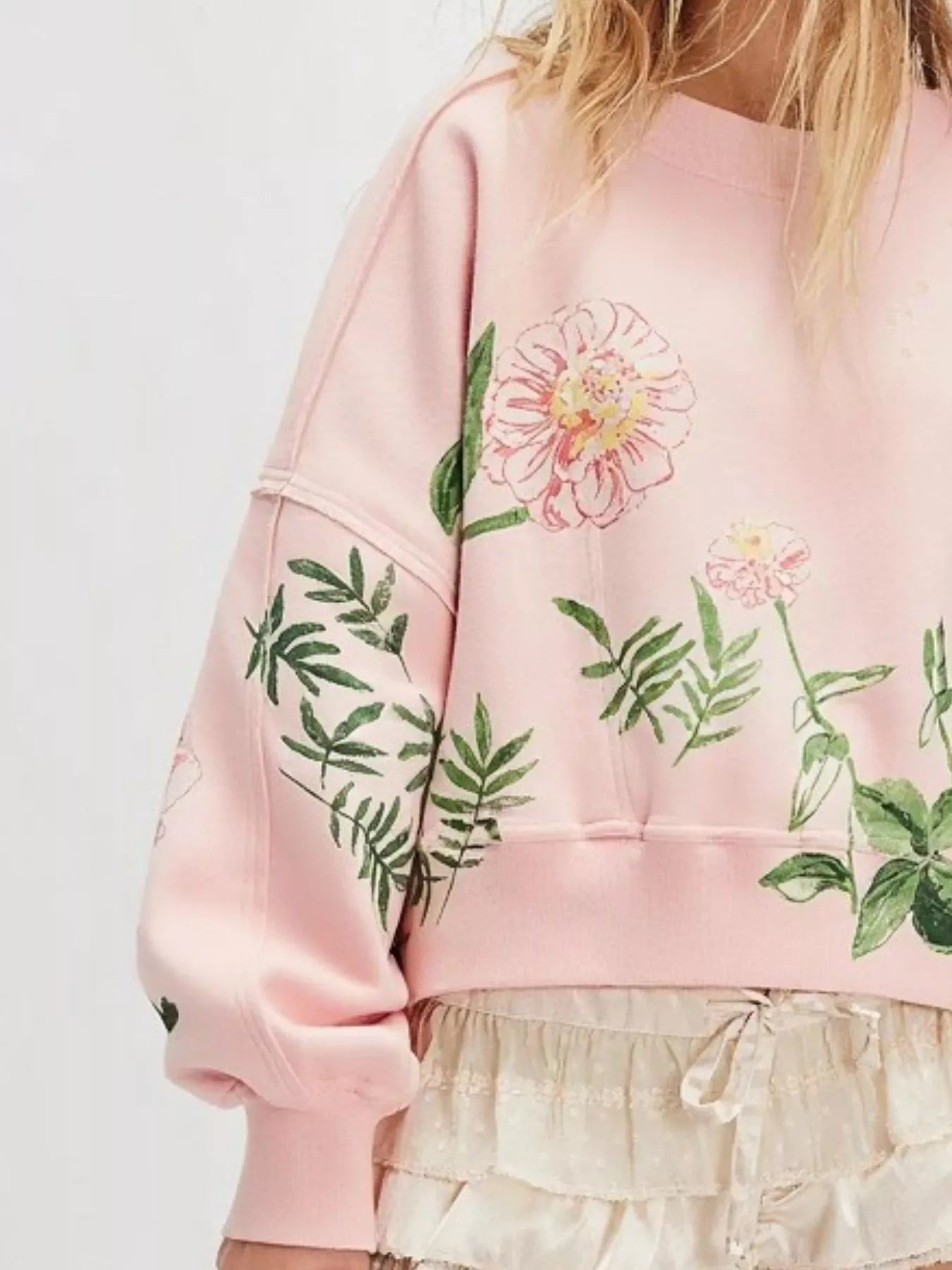 Perfectly Printed Sweatshirt - Oh she Rose