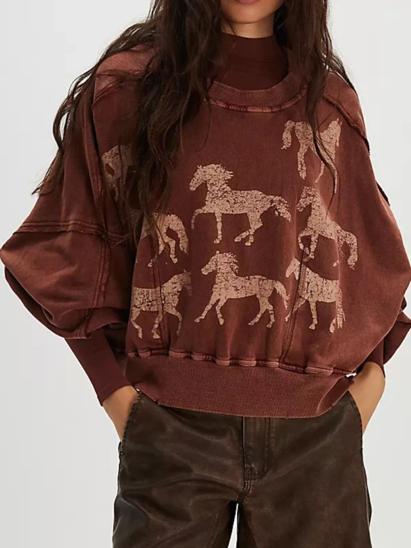 Perfectly Printed Sweatshirt - Oh she Rose