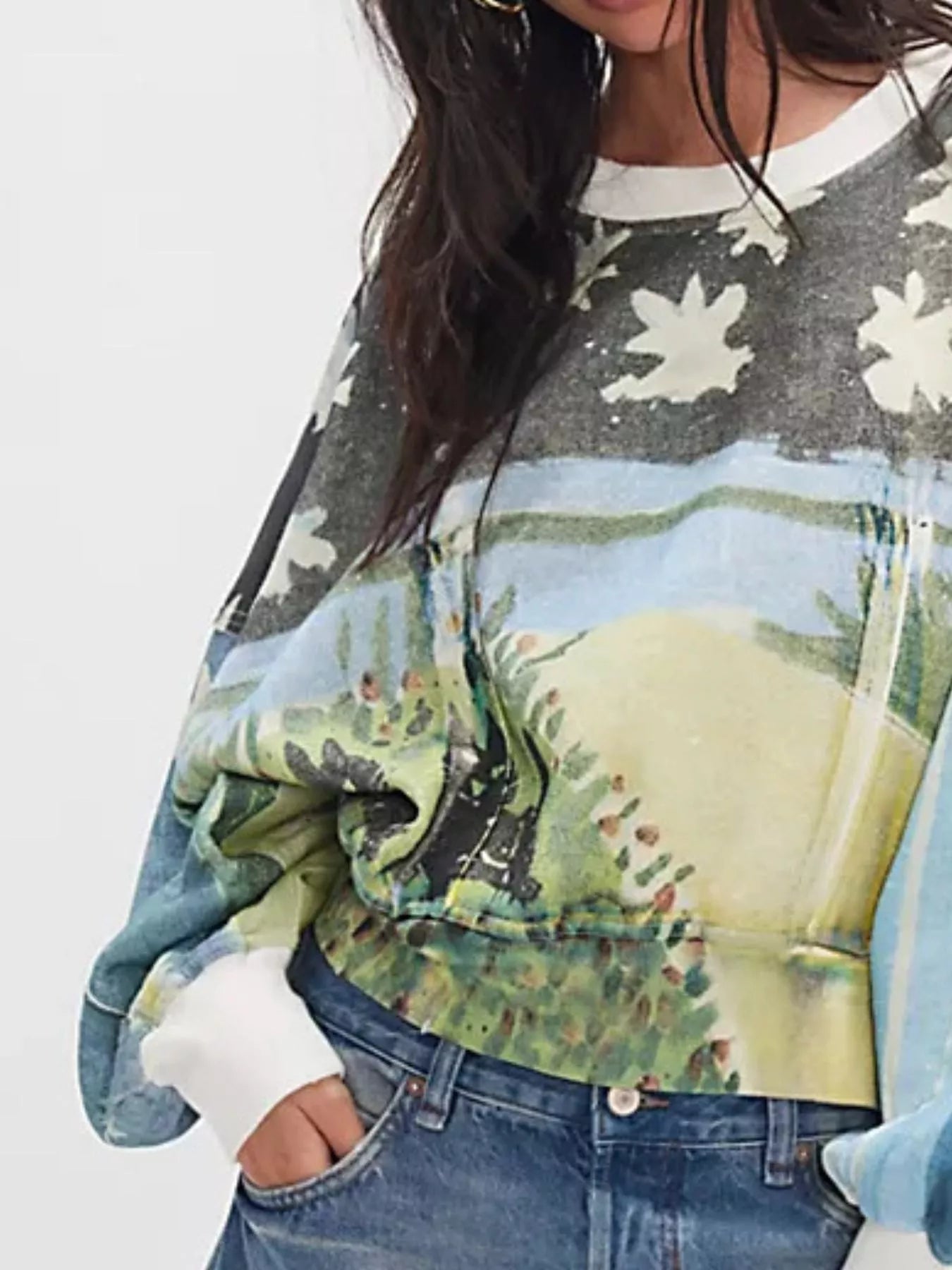 Perfectly Printed Sweatshirt - Oh she Rose