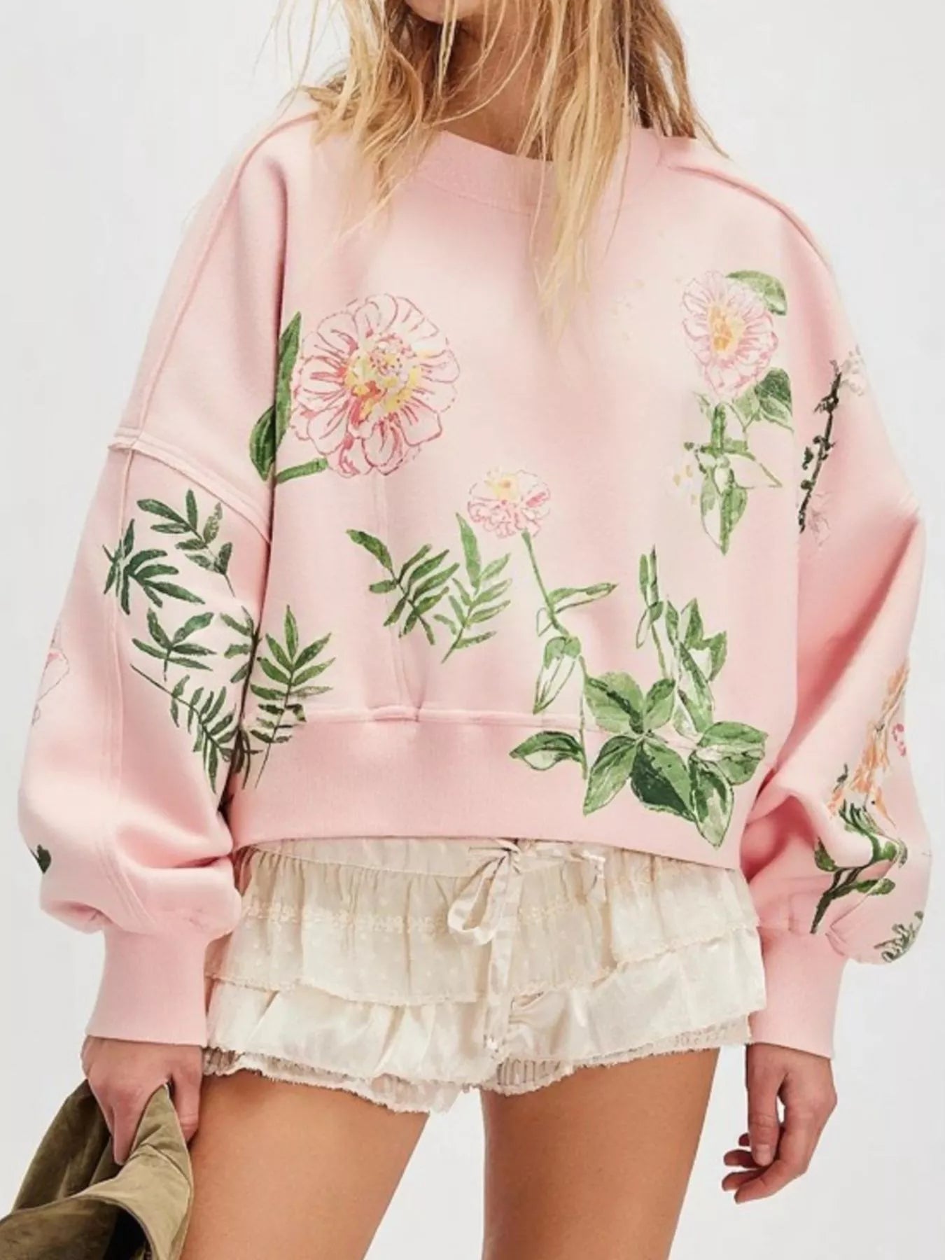 Perfectly Printed Sweatshirt - Oh she Rose