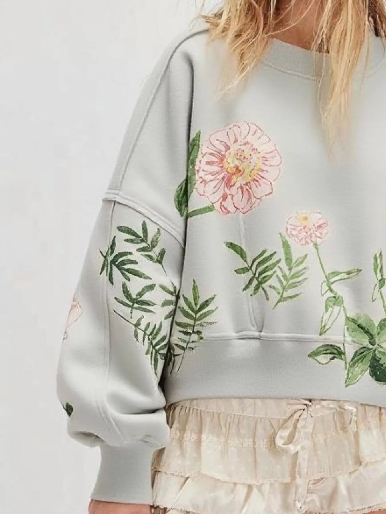 Perfectly Printed Sweatshirt - Oh she Rose