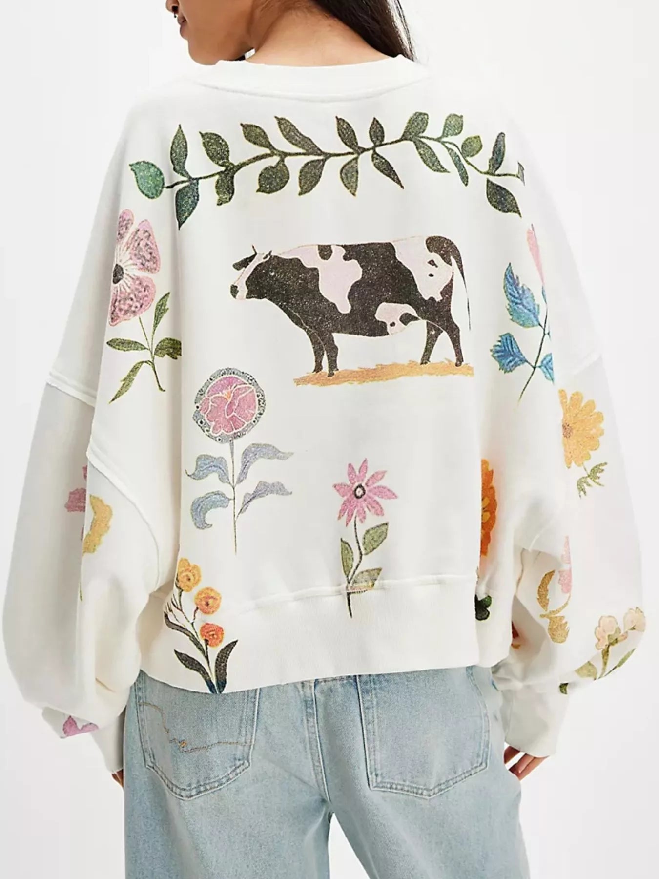 Perfectly Printed Sweatshirt - Oh she Rose