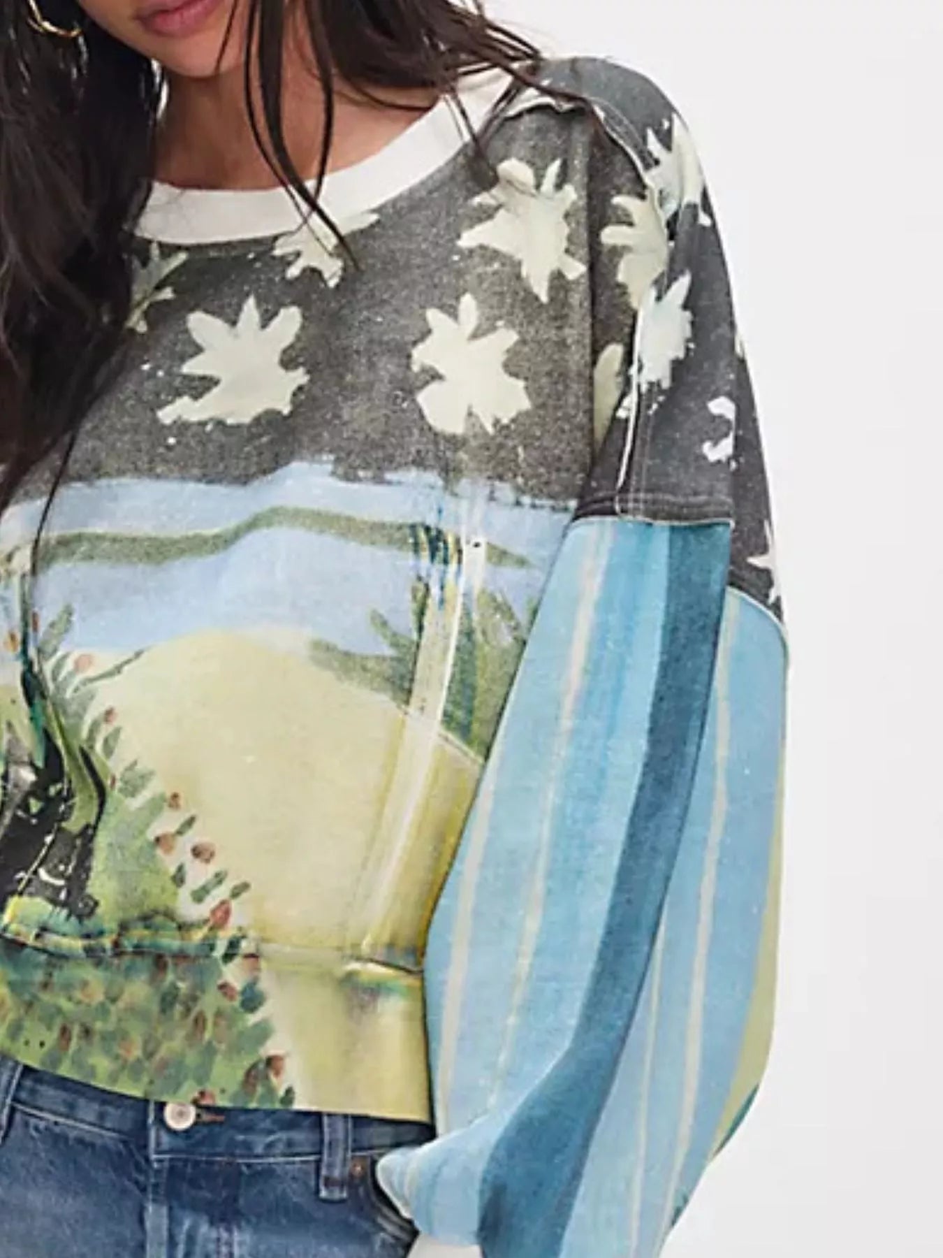 Perfectly Printed Sweatshirt - Oh she Rose