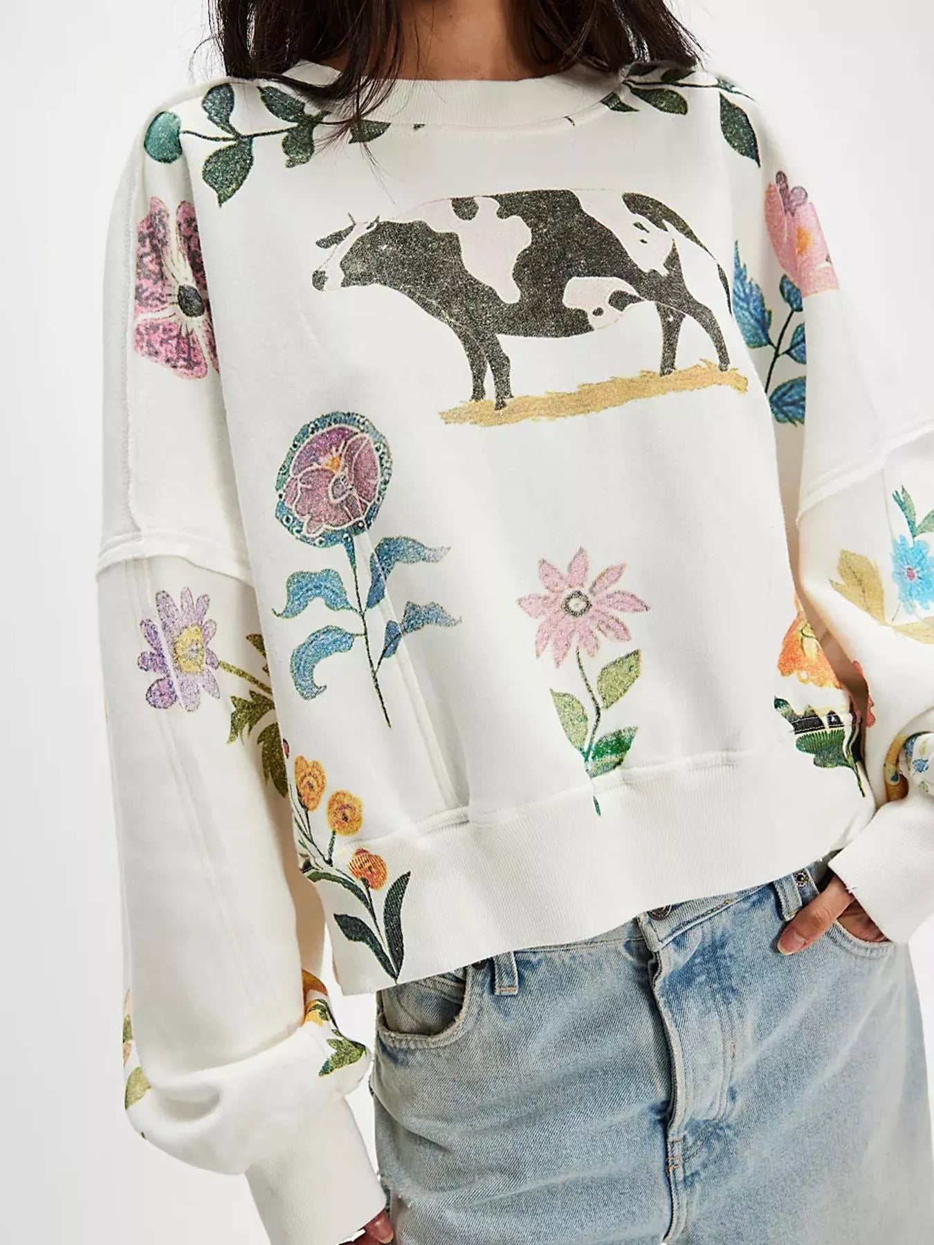 Perfectly Printed Sweatshirt - Oh she Rose