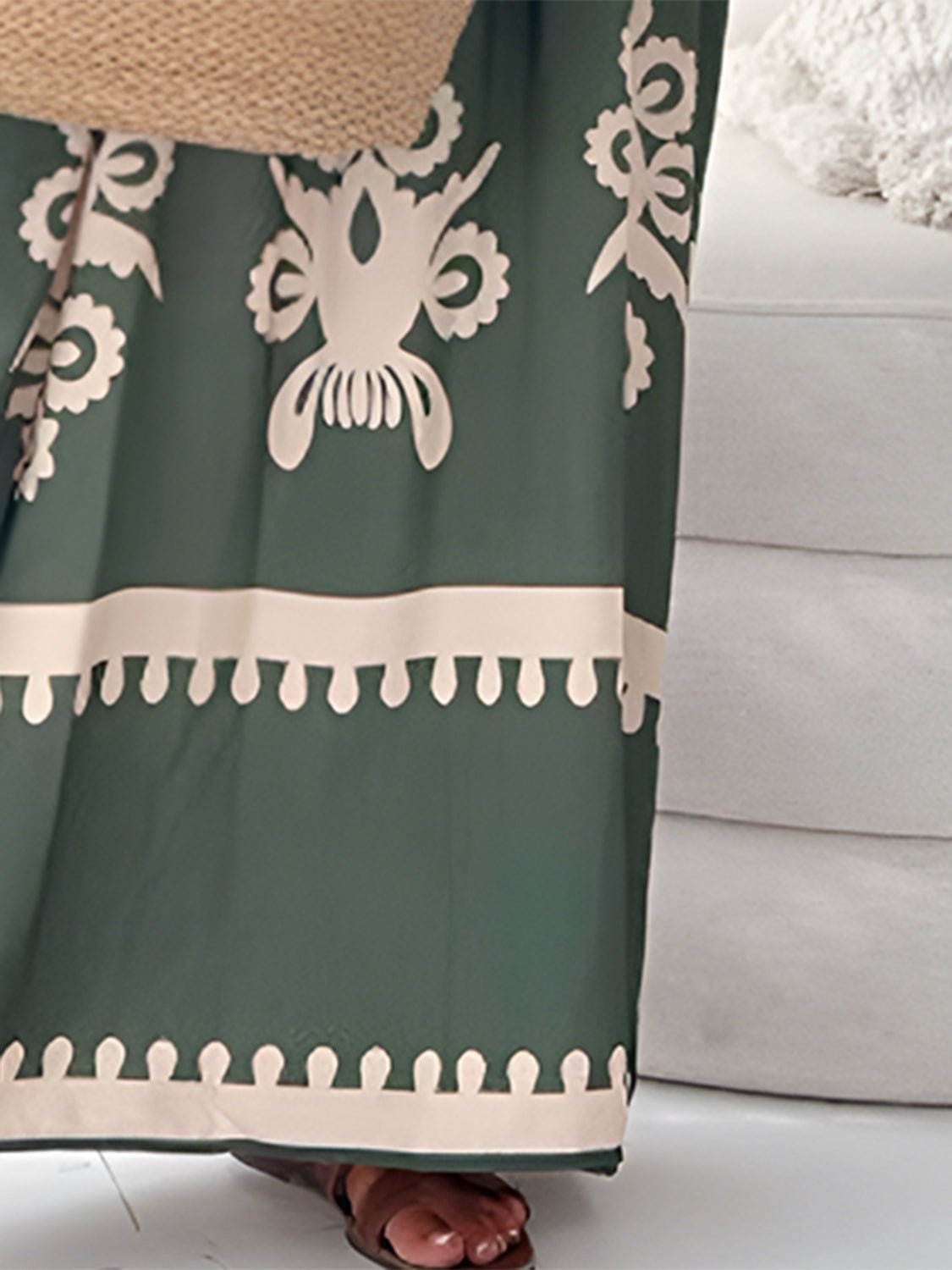 Printed Spaghetti Strap Maxi Dress - Oh she Rose