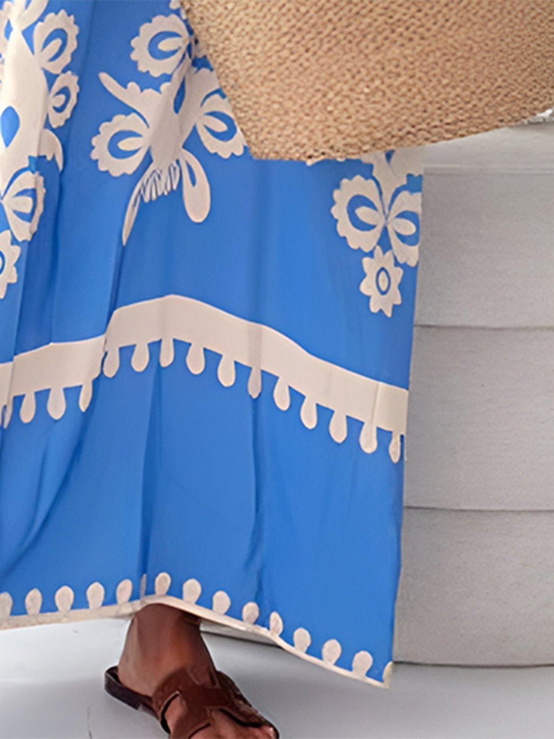 Printed Spaghetti Strap Maxi Dress - Oh she Rose