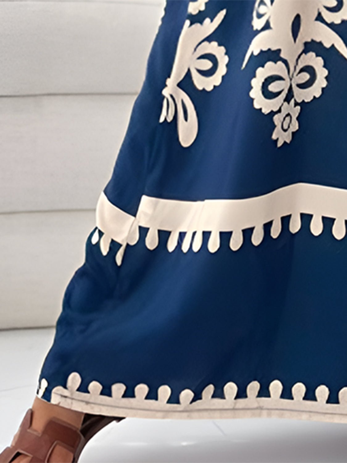 Printed Spaghetti Strap Maxi Dress - Oh she Rose